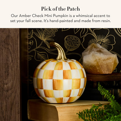 MacKenzie-Childs Resin Pumpkin, Royal Check