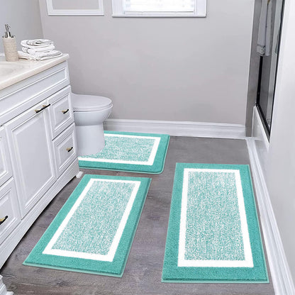 Shaggy Microfiber Bath Rug Set, 3 Piece