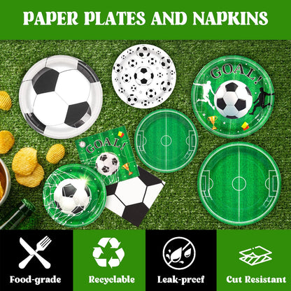 Blue and White Floral Paper Plates and Napkins, Serves 20