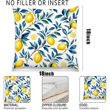 Blue Chinoiserie Bird and Peony Pillow Cover, 18x18