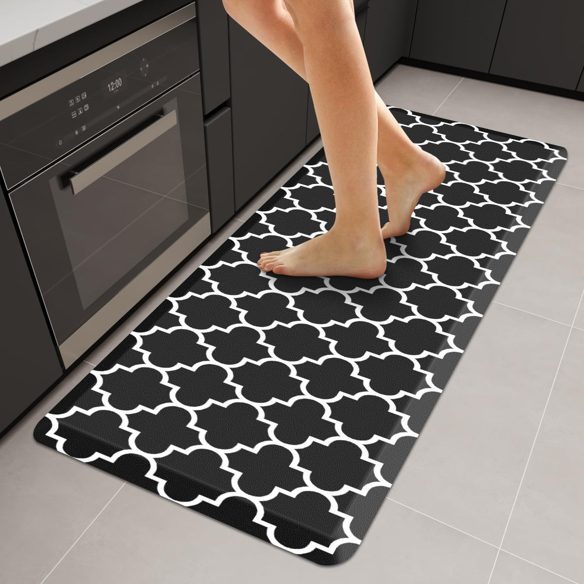 Blue Cushioned Anti-Fatigue Kitchen Mat