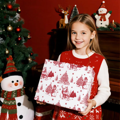 Blue Toile Christmas Wrapping Paper