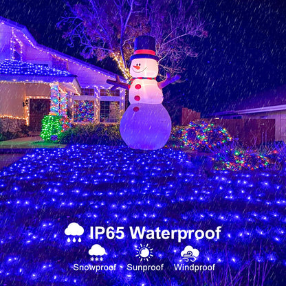 Blue and White Christmas Lights, 100 ft