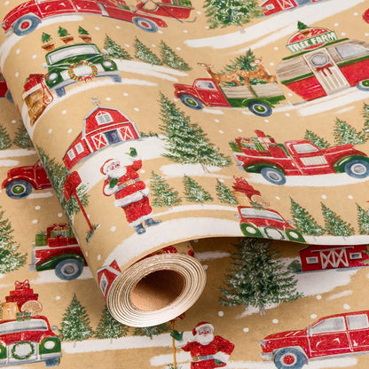 Blue Nutcracker Christmas Wrapping Paper, 32.8 Ft