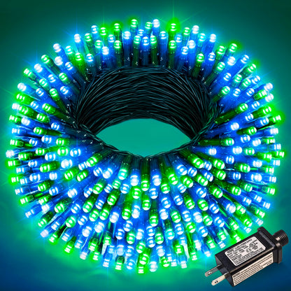Blue and White Christmas Lights, 100 ft