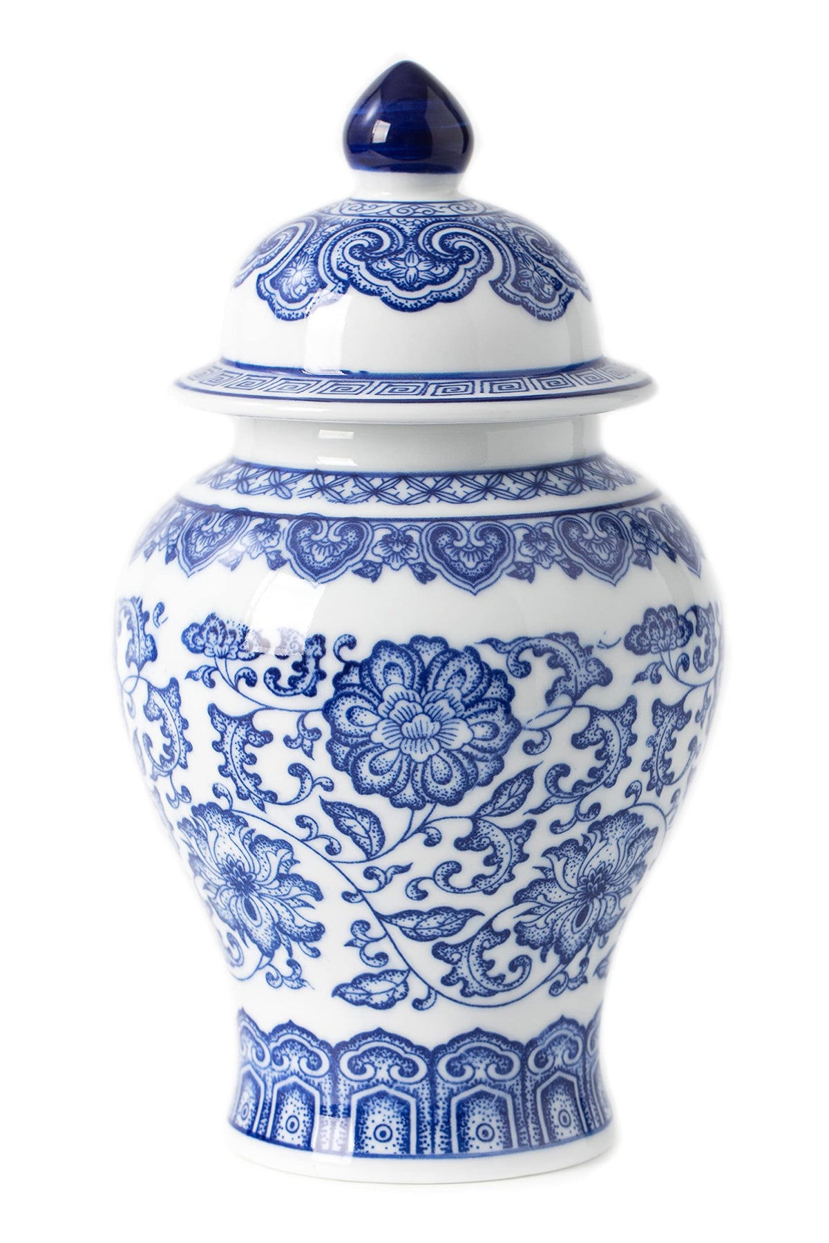 Blue and White Ginger Jar, 9.8 or 15 Inch