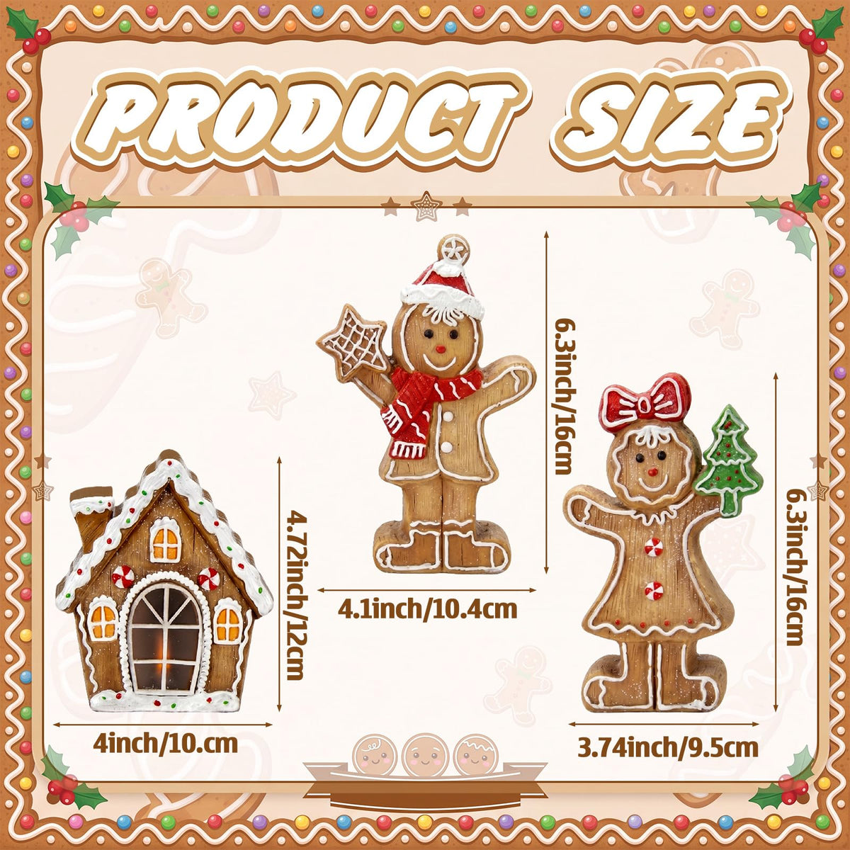 Chinoiserie Wooden Snowmen, Set of 3