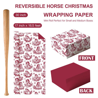 Blue Toile Christmas Wrapping Paper