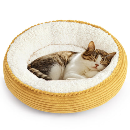 Royal Blue Round Donut Pet Bed