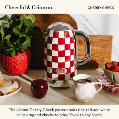 MacKenzie-Childs Electric Kettle, Royal Check