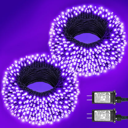 Blue and White Christmas Lights, 100 ft