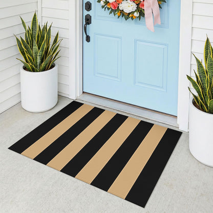Navy and White Striped Cotton Rug, 28x43