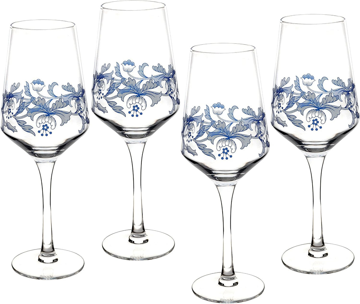 Spode Blue Italian Wine Glasses, Set of 4
