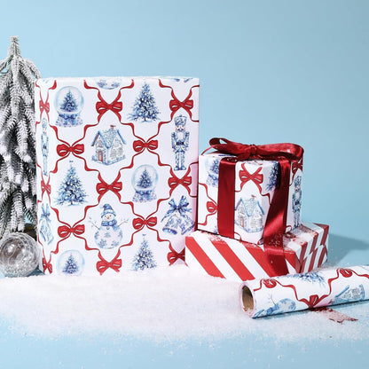 Nutcracker Reversible Christmas Wrapping Paper, 33 Ft