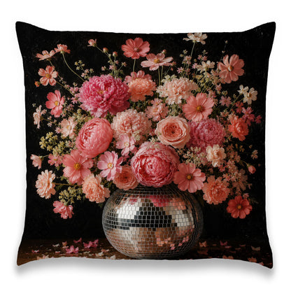 Blue Chinoiserie Bird and Peony Pillow Cover, 18x18