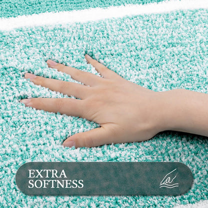 Shaggy Microfiber Bath Rug Set, 3 Piece