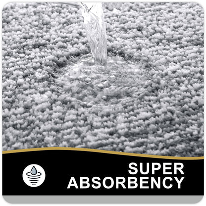 Navy and White Microfiber Bath Rug, 36 x 24