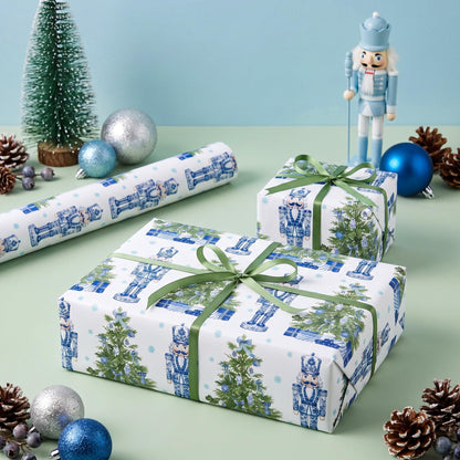 Chinoiserie Nutcracker Christmas Wrapping Paper