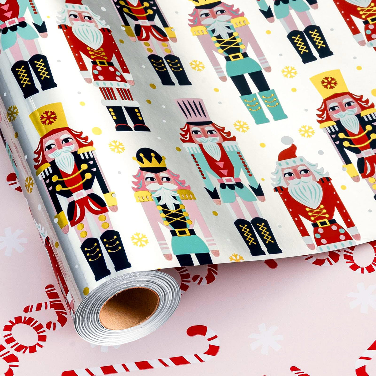 Blue Nutcracker Christmas Wrapping Paper, 32.8 Ft
