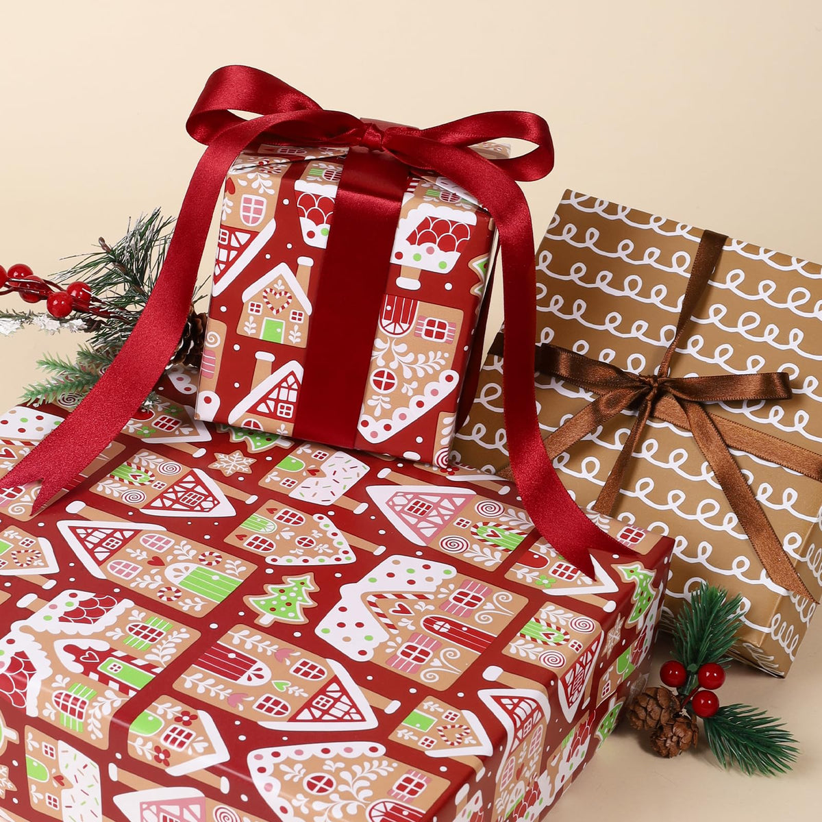 Nutcracker Reversible Christmas Wrapping Paper, 33 Ft
