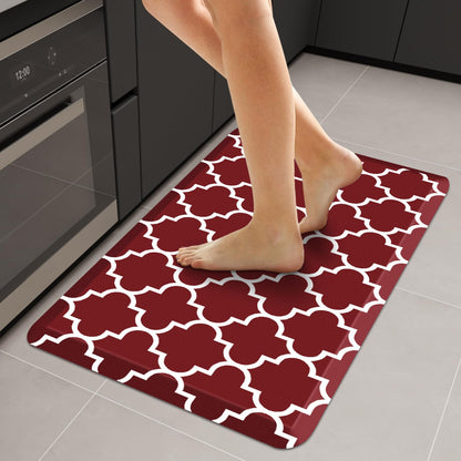Blue Cushioned Anti-Fatigue Kitchen Mat