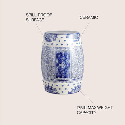 Jonathan Y Acanthus Ceramic Garden Stool