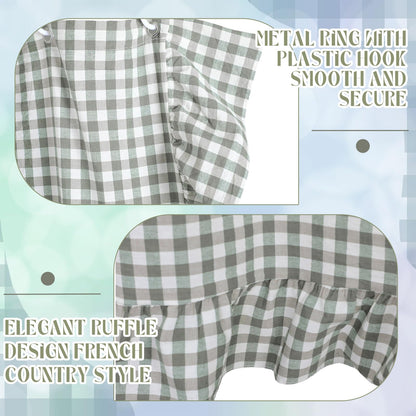 Ruffled Gingham Shower Curtain, 72 x 72