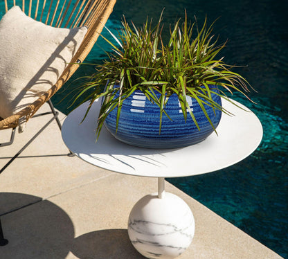 Blue and White Chinoiserie Bowl Planter, 9 Inch