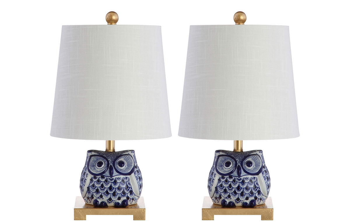 Justina Owl Mini Table Lamp, Ceramic