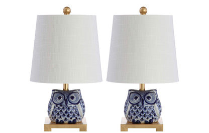 Justina Owl Mini Table Lamp, Ceramic