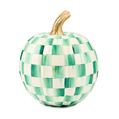 MacKenzie-Childs Resin Pumpkin, Royal Check