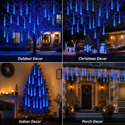 Aukora Blue Meteor Shower Lights