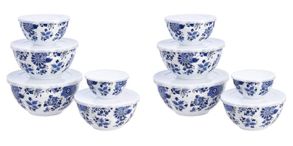 Nesting Melamine Mixing Bowls with Lids, Set of 10
