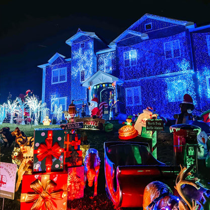 Blue and White Christmas Lights, 100 ft