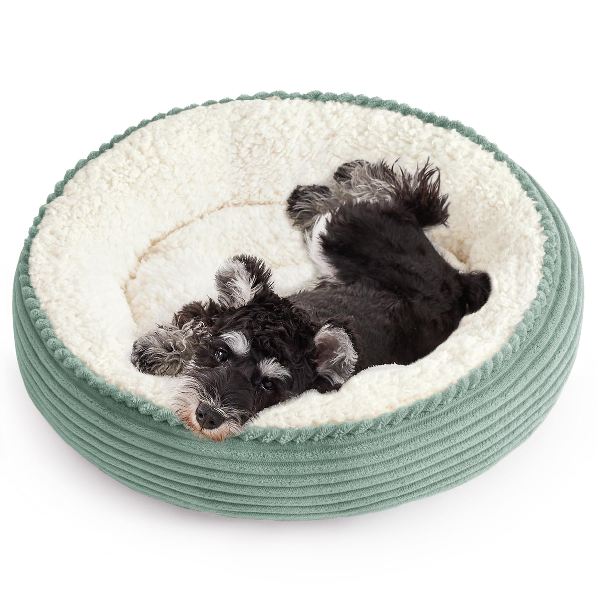 Royal Blue Round Donut Pet Bed