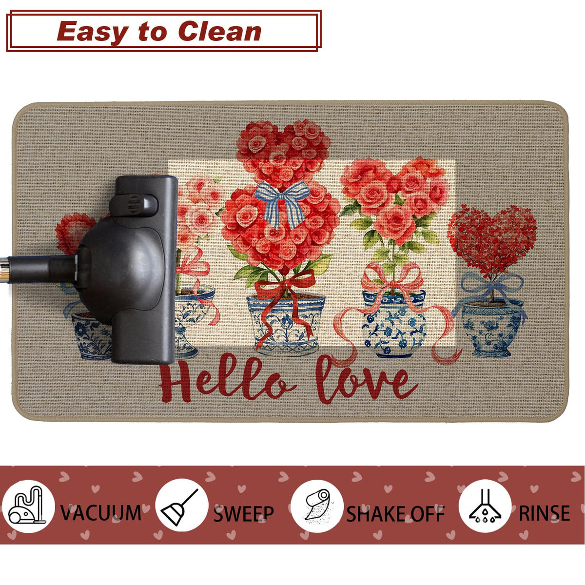 Chinoiserie Christmas Doormat, 17 x 29 Inch