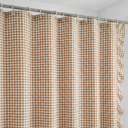 Ruffled Gingham Shower Curtain, 72 x 72