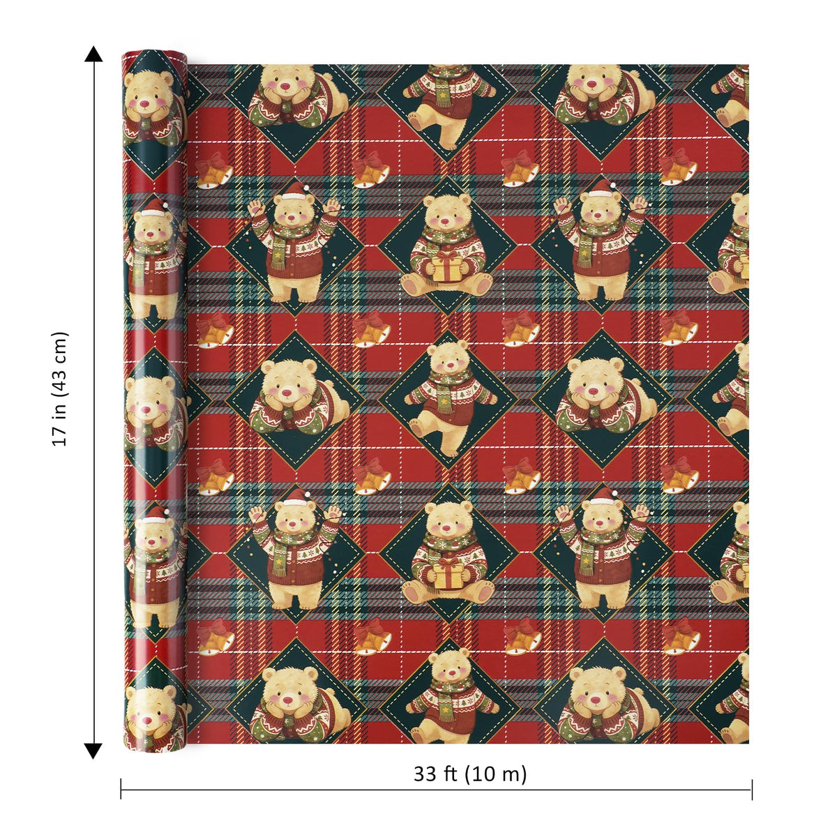 Nutcracker Reversible Christmas Wrapping Paper, 33 Ft
