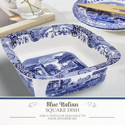 Spode Blue Italian Square Dish, 10 in