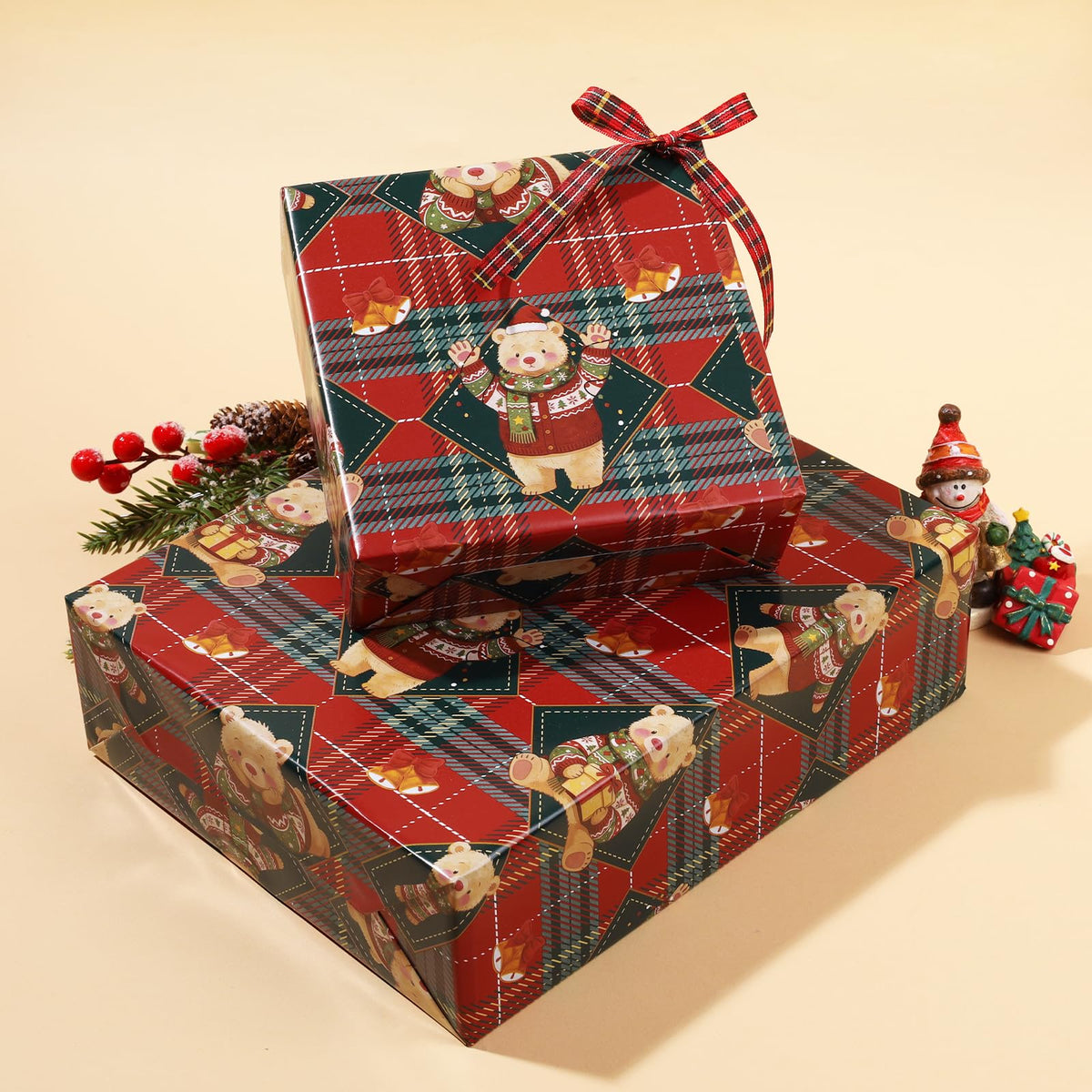 Nutcracker Reversible Christmas Wrapping Paper, 33 Ft