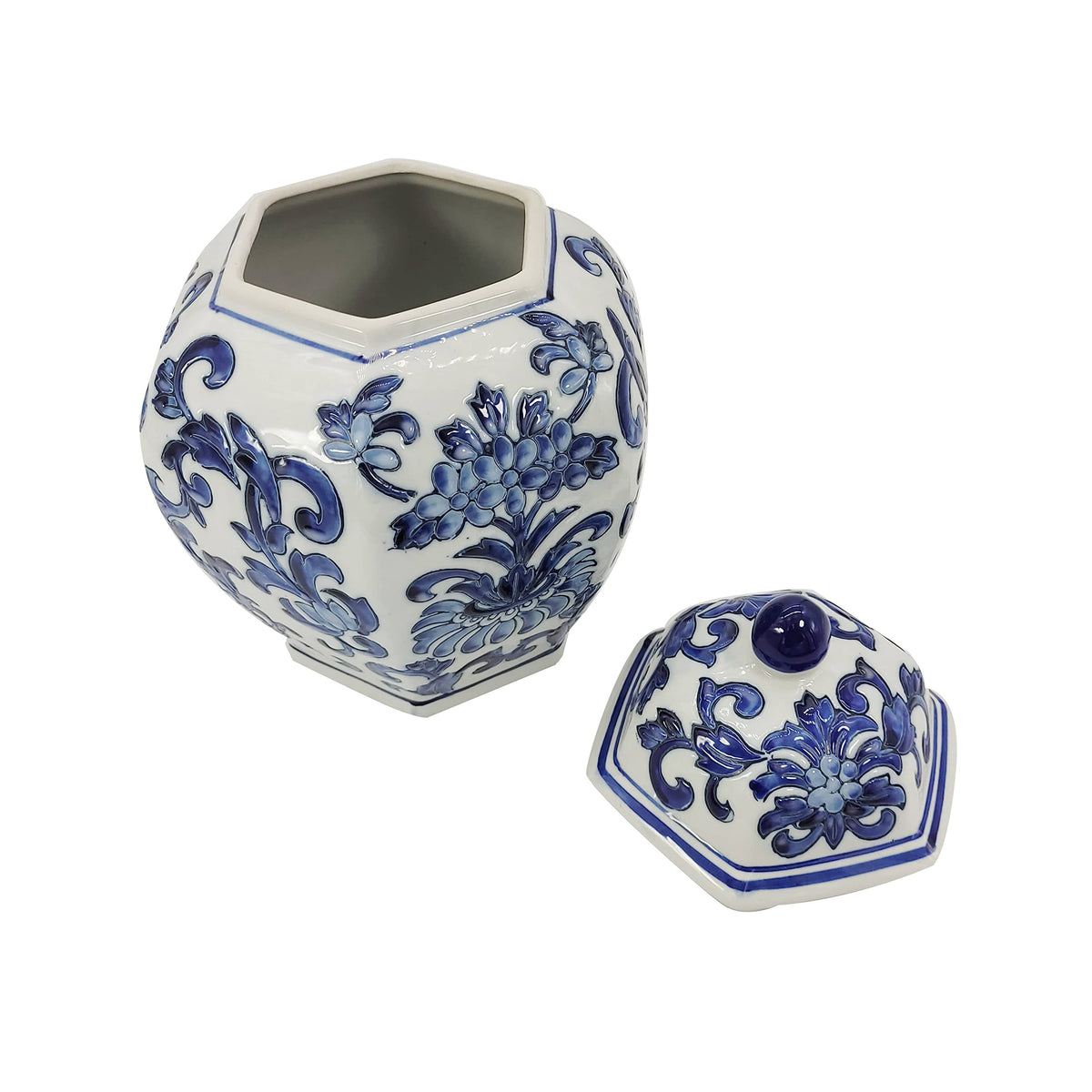 Blue and White Chinoiserie Ginger Jar, 12 or 14 Inch