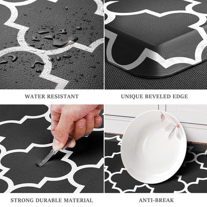 Blue Cushioned Anti-Fatigue Kitchen Mat