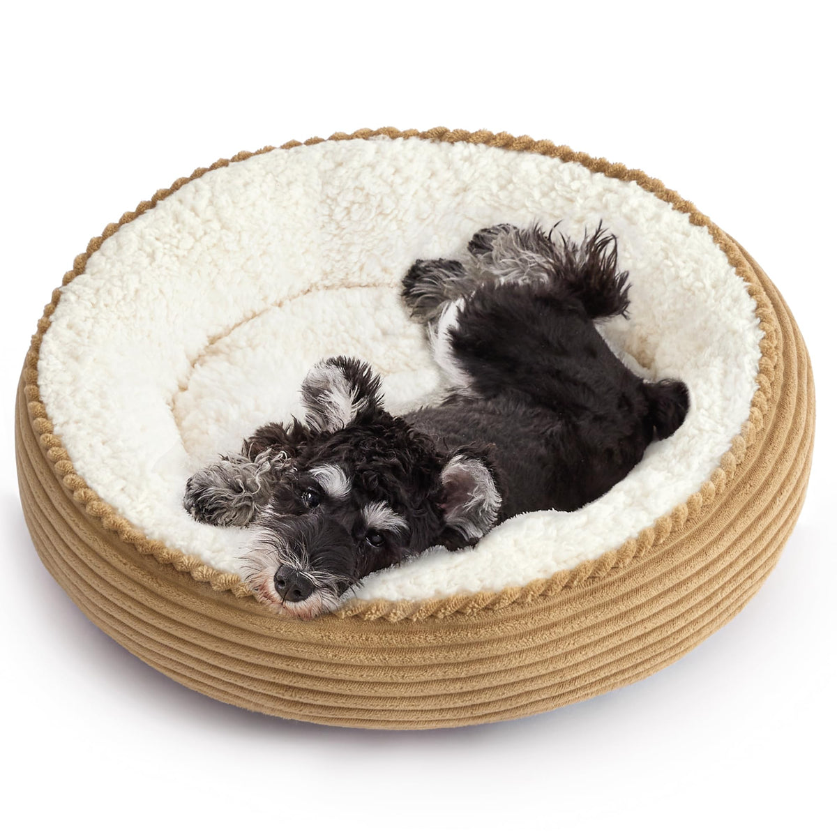 Royal Blue Round Donut Pet Bed