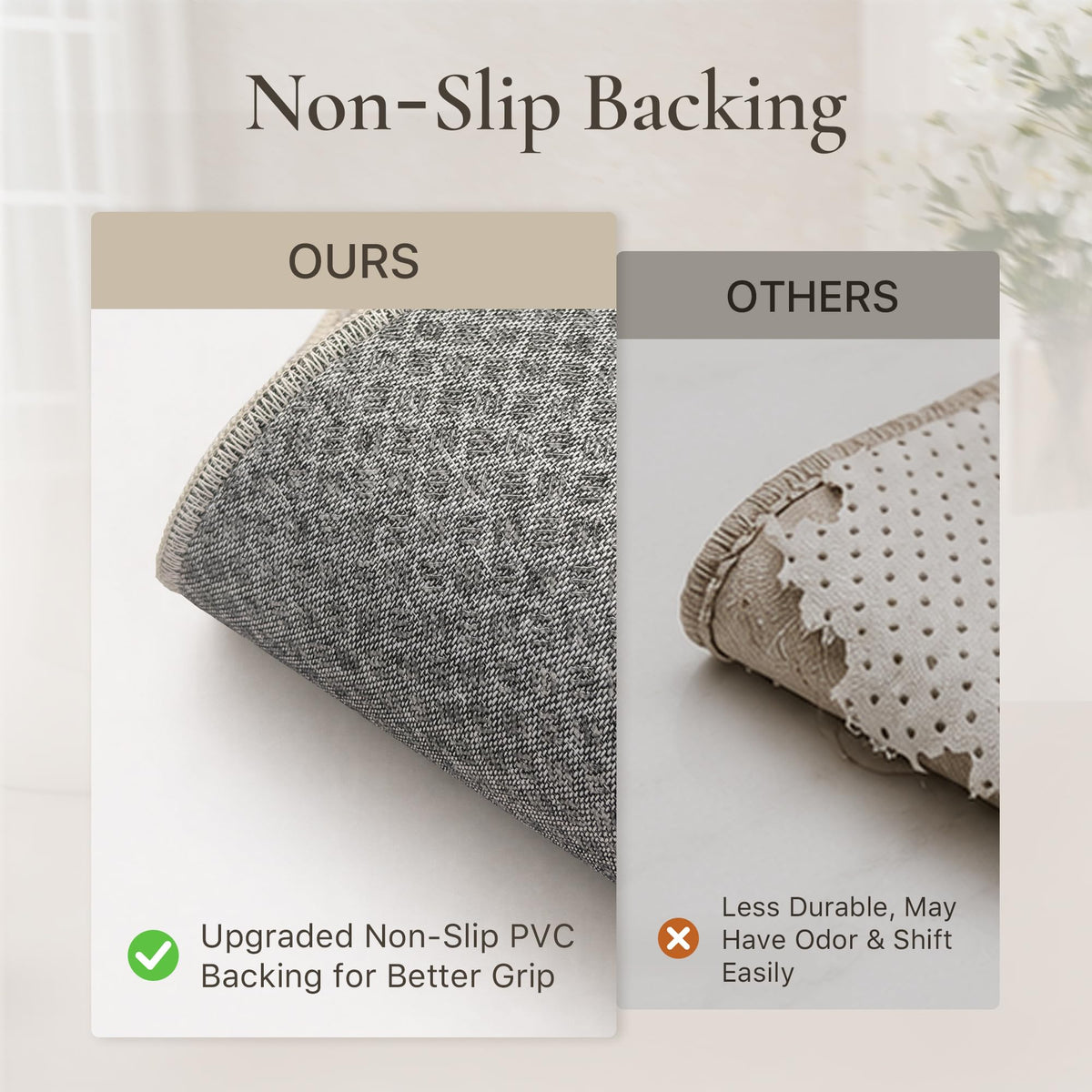 Blue Floral Boho Bath Mat, 24 x 17