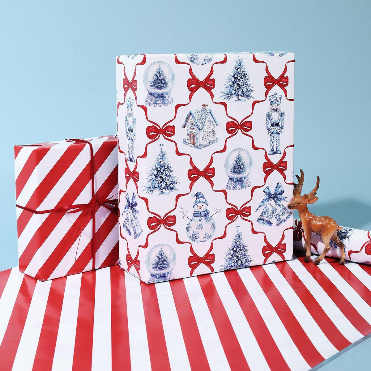 Nutcracker Reversible Christmas Wrapping Paper, 33 Ft