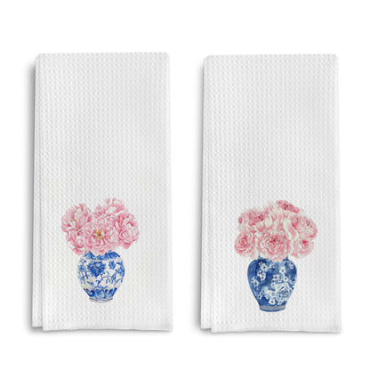 Chinoiserie Kitchen Towels, Set of 2