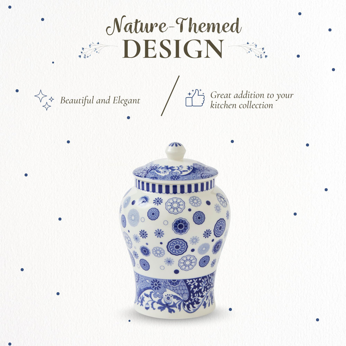 Spode Blue Italian Steccato Vase, 5.2 Inch