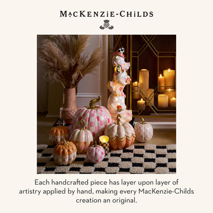 MacKenzie-Childs Resin Pumpkin, Royal Check
