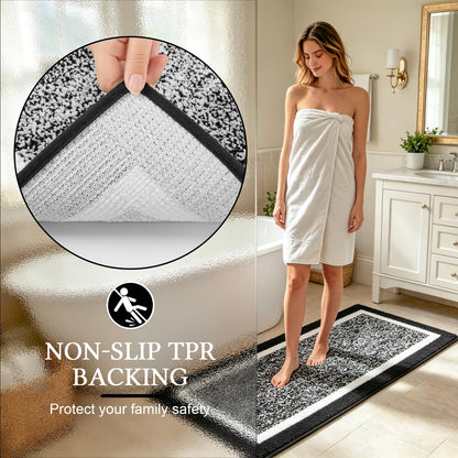 Shaggy Microfiber Bath Rug Set, 3 Piece