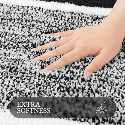 Shaggy Microfiber Bath Rug Set, 3 Piece